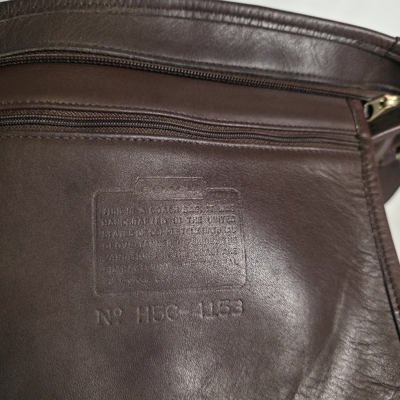 Vintage Coach 4153 Bleeker Bag Mahogany Brown Bucket Purse Brass Hardware - Picture 15 of 16